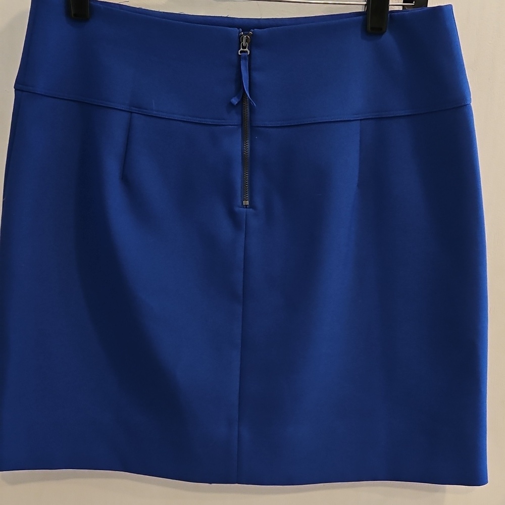 J. Crew Asymmetrical Faux Wrap Royal Blue Skirt 6 - Picture 6 of 6